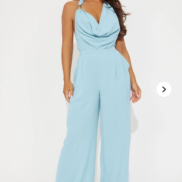 Belize Jumpsuit, Soft Blue *Sold Out!* - Picture 2 of 3